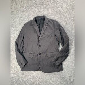Women Black Pinstripe Blazer Gap Jacket